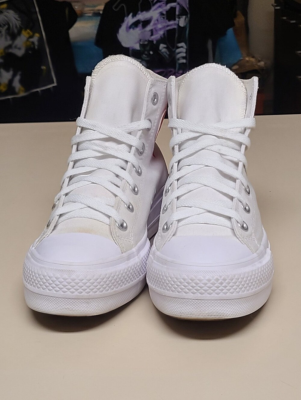 Converse CTAS Hi Lift 'Love Me Lots' Heart patch casual hi top sneakers size 9 - Picture 3 of 12